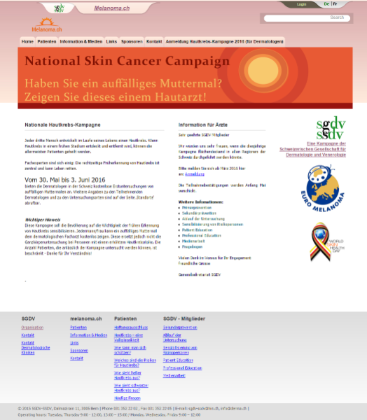 Nationale Hautkrebs-Kampagne