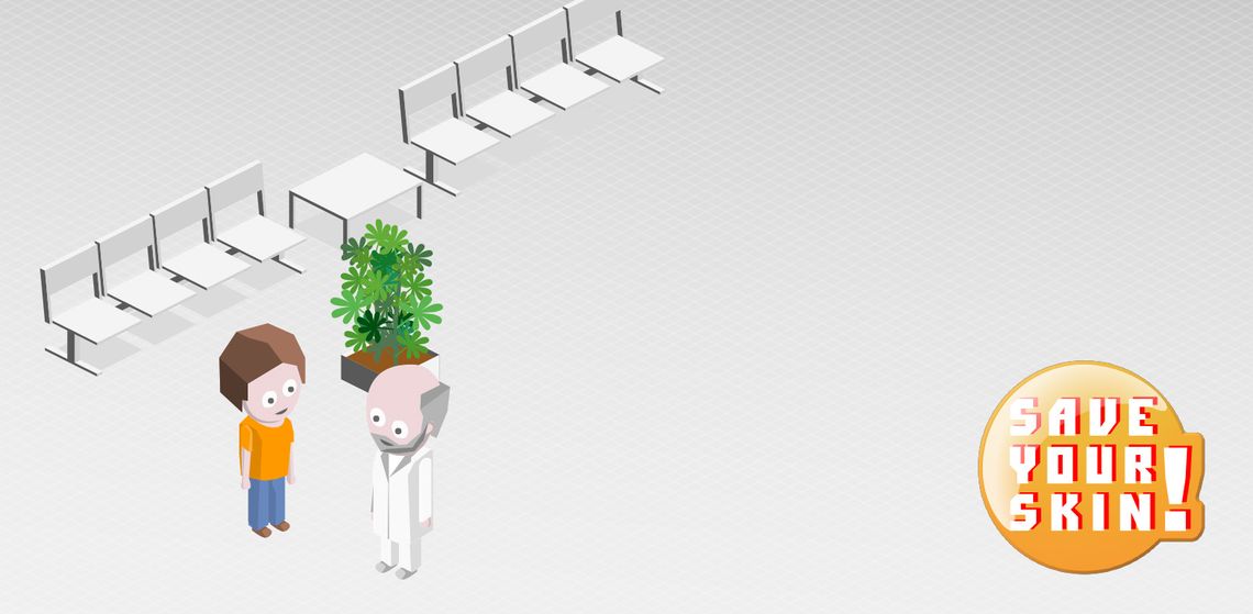 Screenshot of Save Your Skin website game